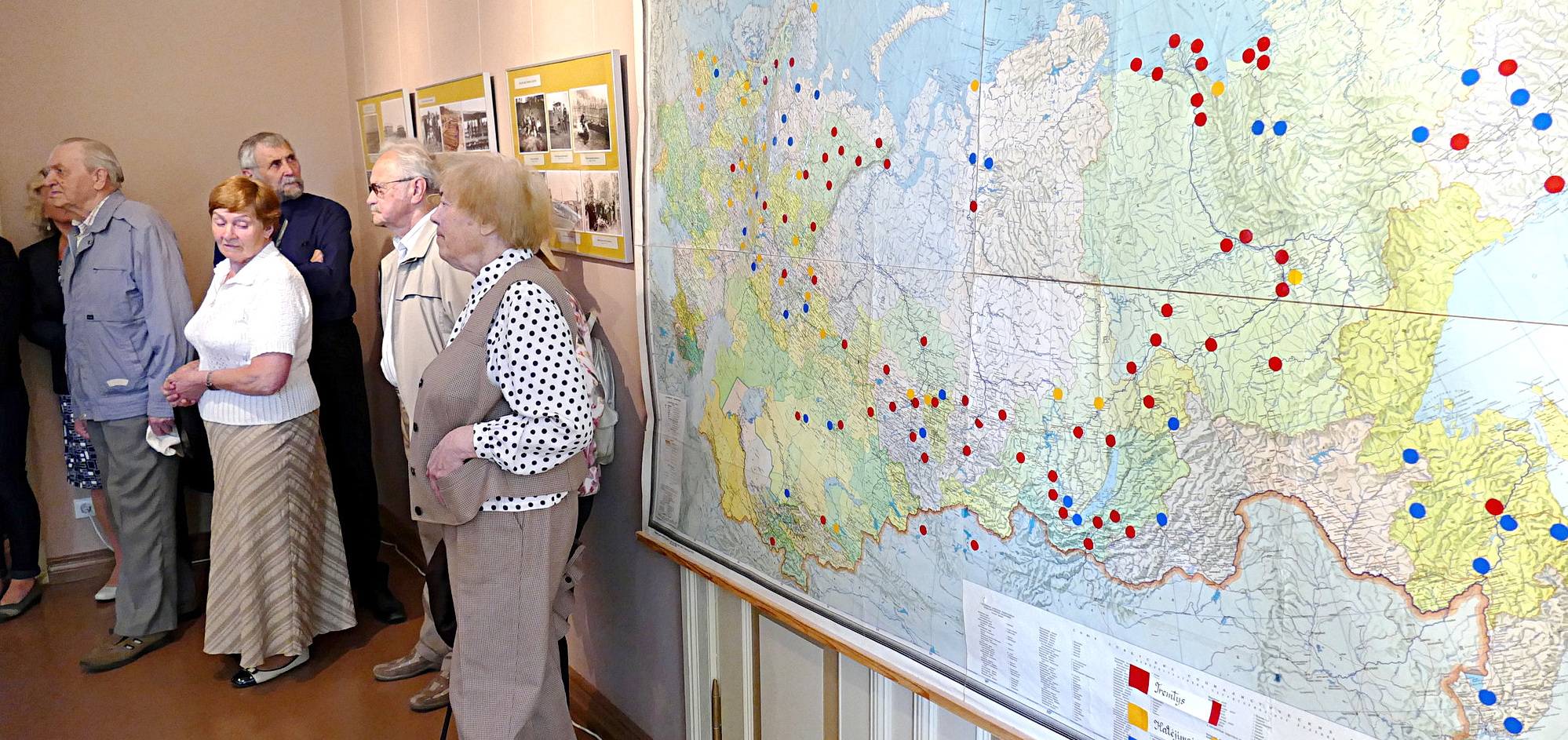 Didžiulį susidomėjimą sukėlė Sovietų Sąjungos žemėlapis su pažymėtomis tremties ir kalinimo vietomis.